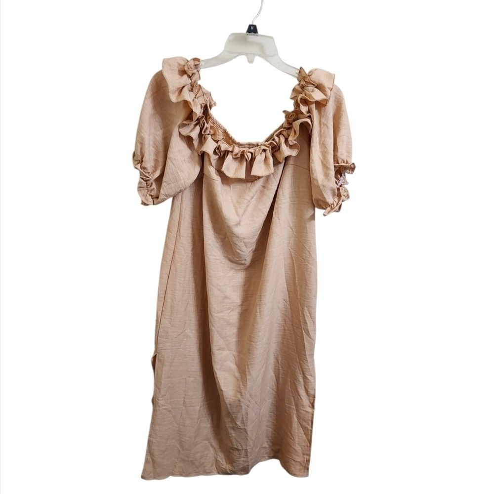 SHEIN CURVE Women Pullover Off-Shoulder Smocked Maxi Dress Size 0XL